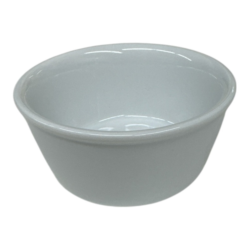 Crate and Barrel White Porcelain Bowl Ramekin Prep 1 3/4" High x 4" Diameter EUC
